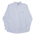 CHAPS Mens Blue Check Shirt L Button-Down Collar Long Sleeve Cotton Classic