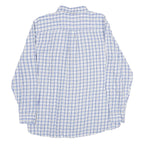CHAPS Mens Blue Check Shirt L Button-Down Collar Long Sleeve Cotton Classic