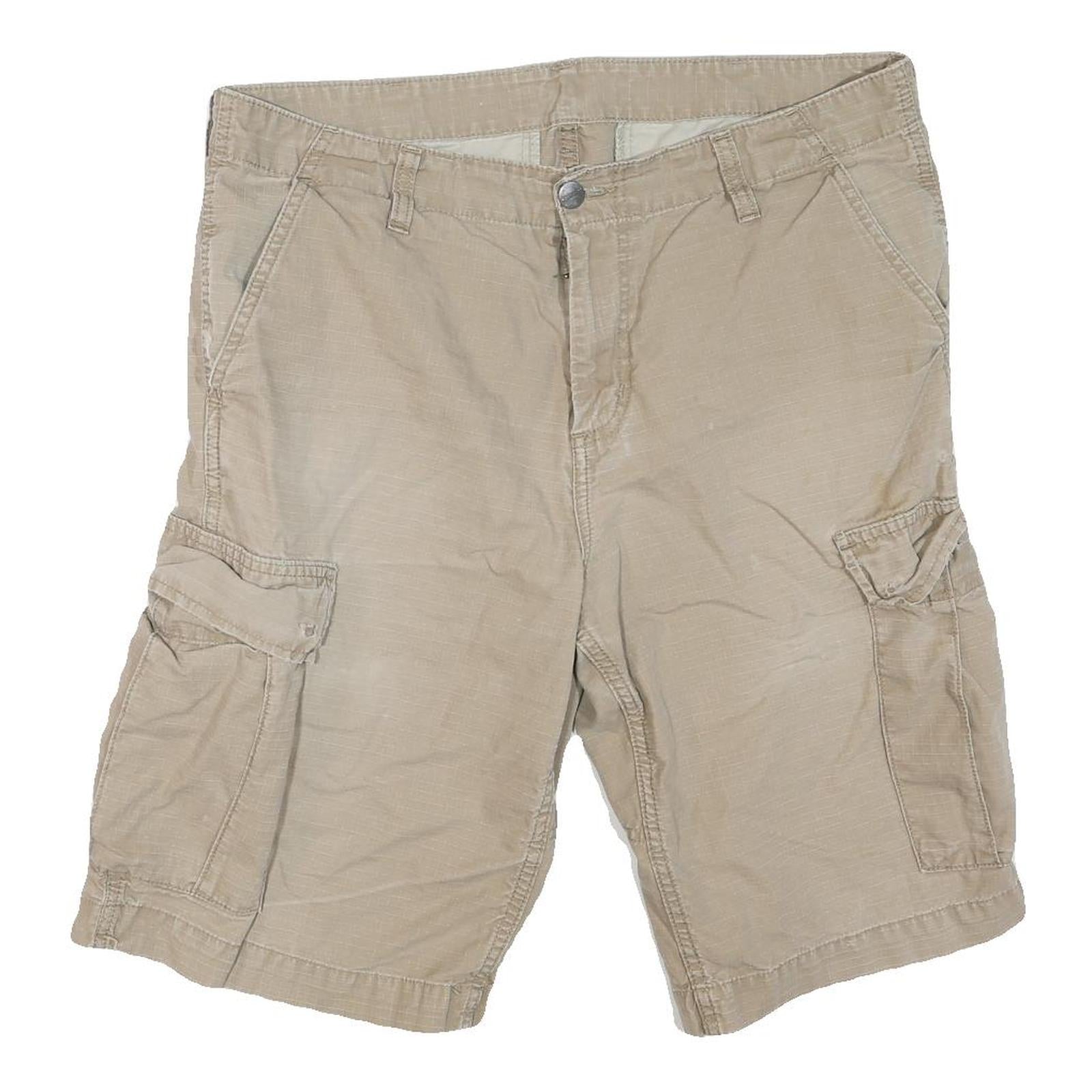 CARHARTT Mens Shorts Beige Casual Cargo M W34 Workwear Cotton Blend