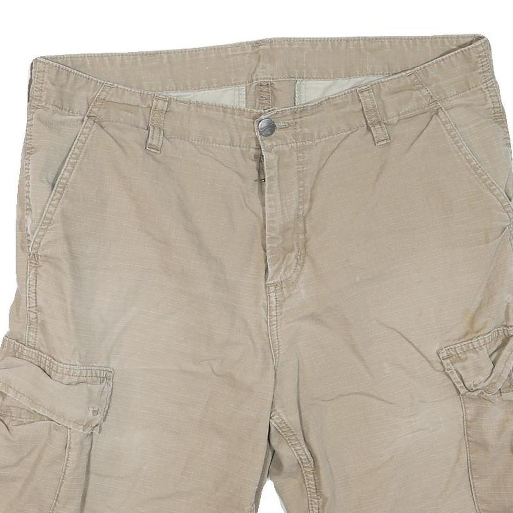 CARHARTT Mens Shorts Beige Casual Cargo M W34 Workwear Cotton Blend