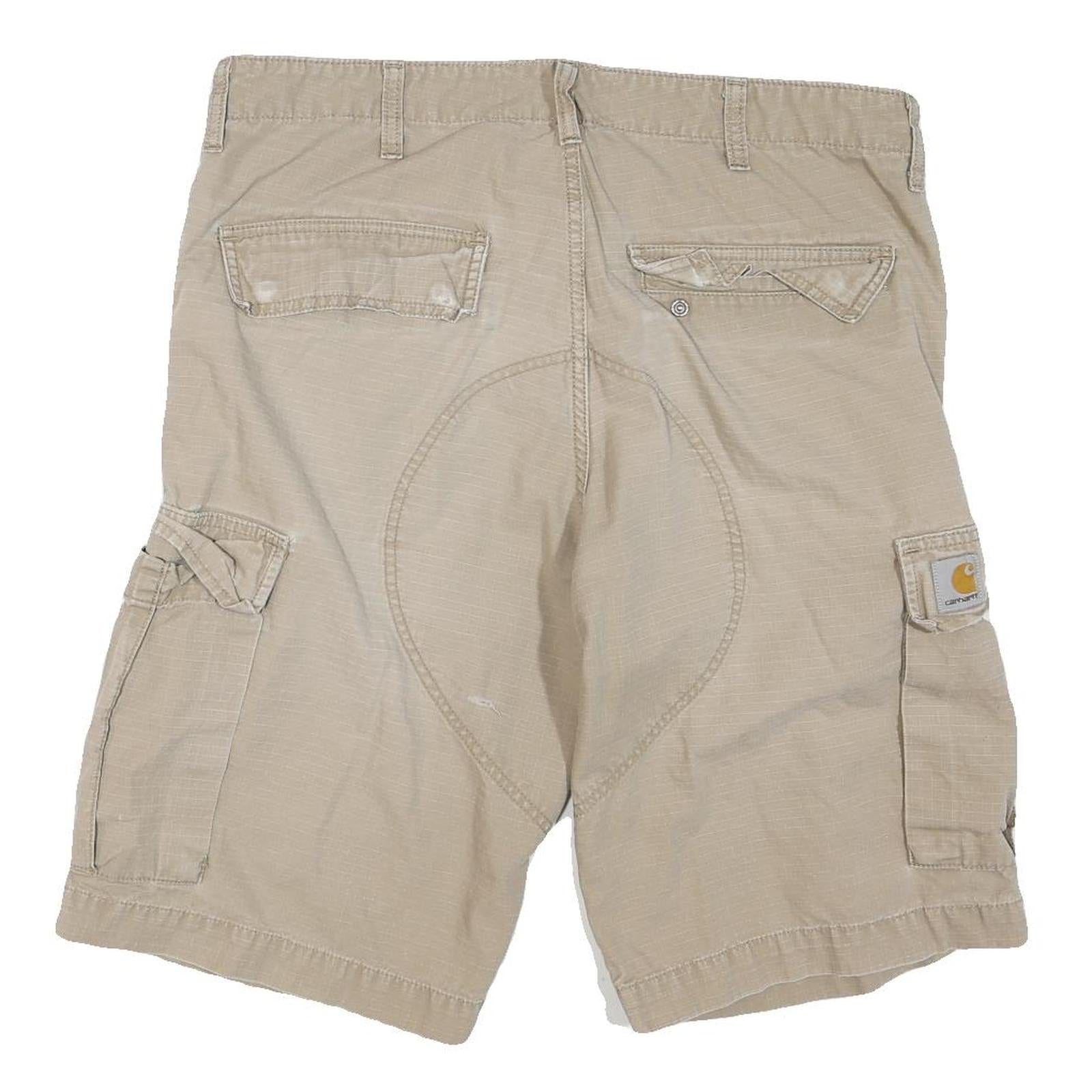 CARHARTT Mens Shorts Beige Casual Cargo M W34 Workwear Cotton Blend