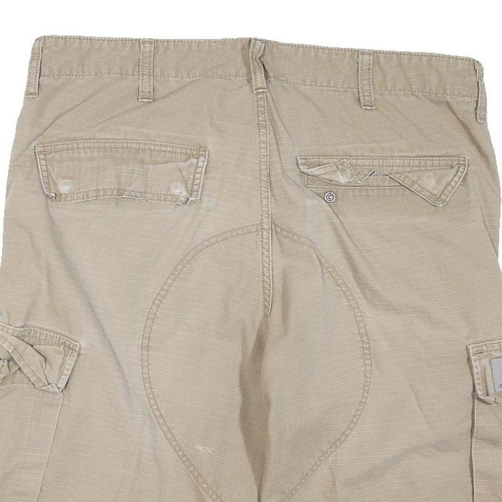 CARHARTT Mens Shorts Beige Casual Cargo M W34 Workwear Cotton Blend