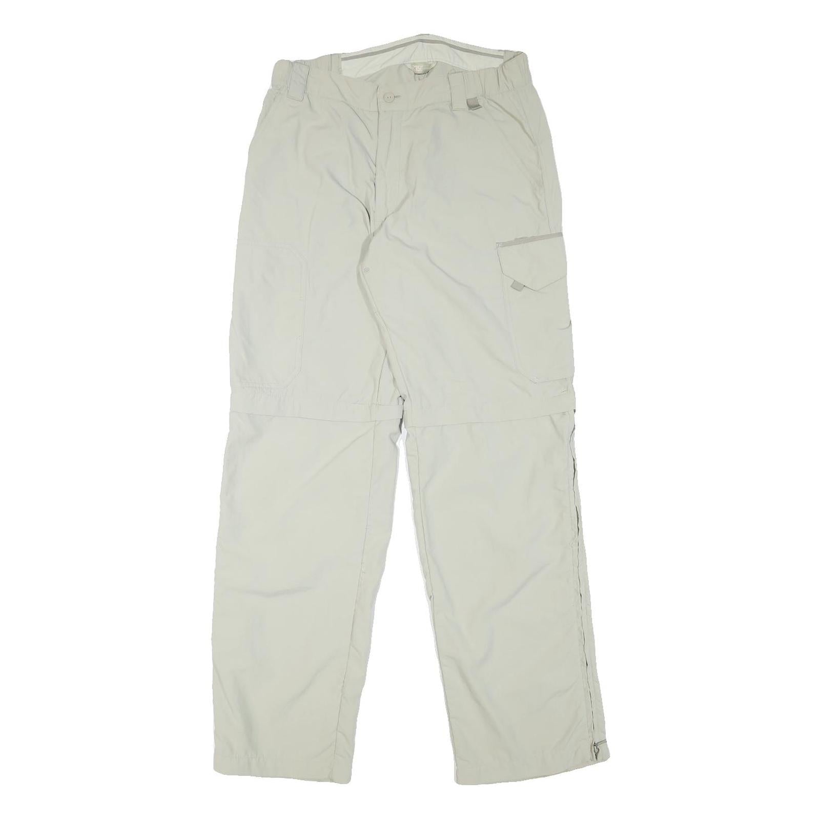 5C Mens Polyester Blend Beige Regular Zip Trousers Cargo Pocket W30 L30