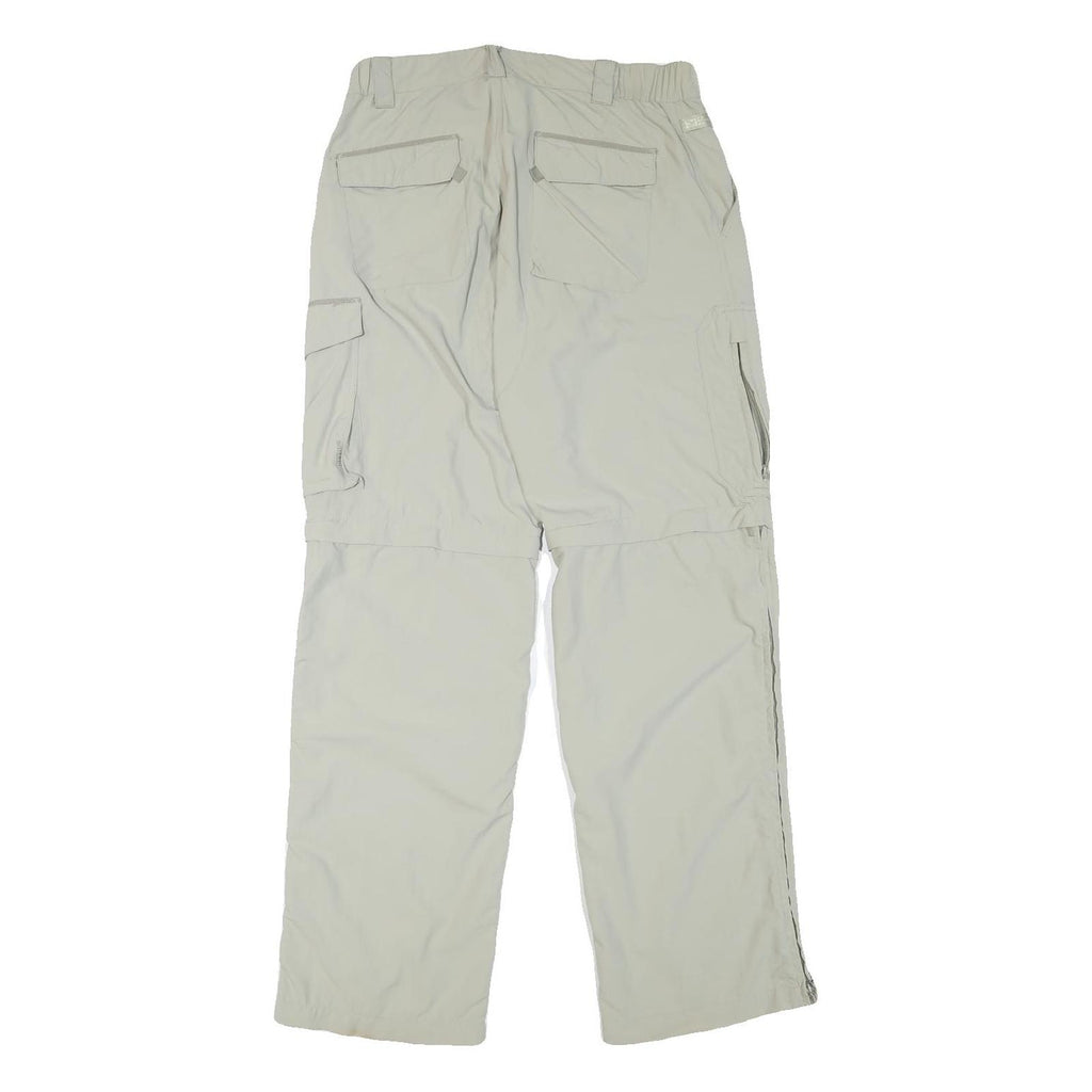 5C Mens Polyester Blend Beige Regular Zip Trousers Cargo Pocket W30 L30