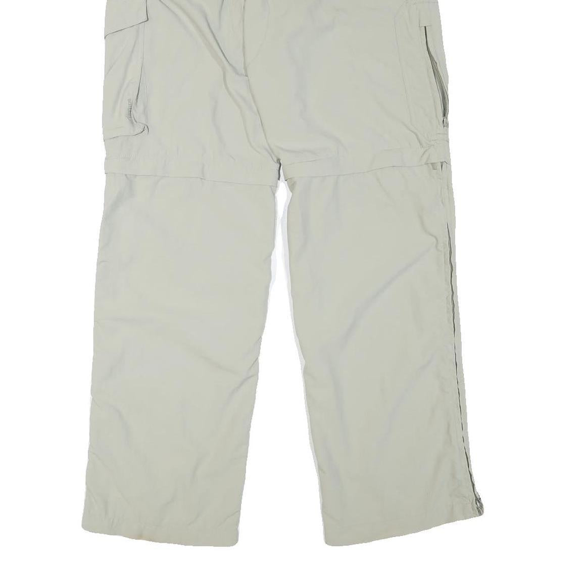 5C Mens Polyester Blend Beige Regular Zip Trousers Cargo Pocket W30 L30