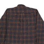 NATURAL LIFE Mens Red Brown Check Shirt XL Button Down Long Sleeve Cotton