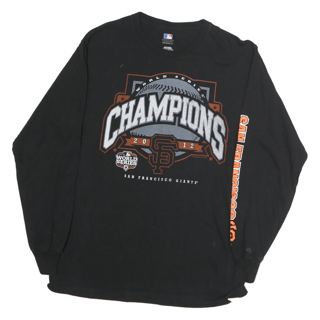 GENUINE MERCHANDISE Mens Black San Francisco Giants Graphic T-Shirt M Long