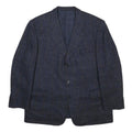 CANDA Mens Blue Wool Checked Classic Jacket XL Button Closure Tailored Fit