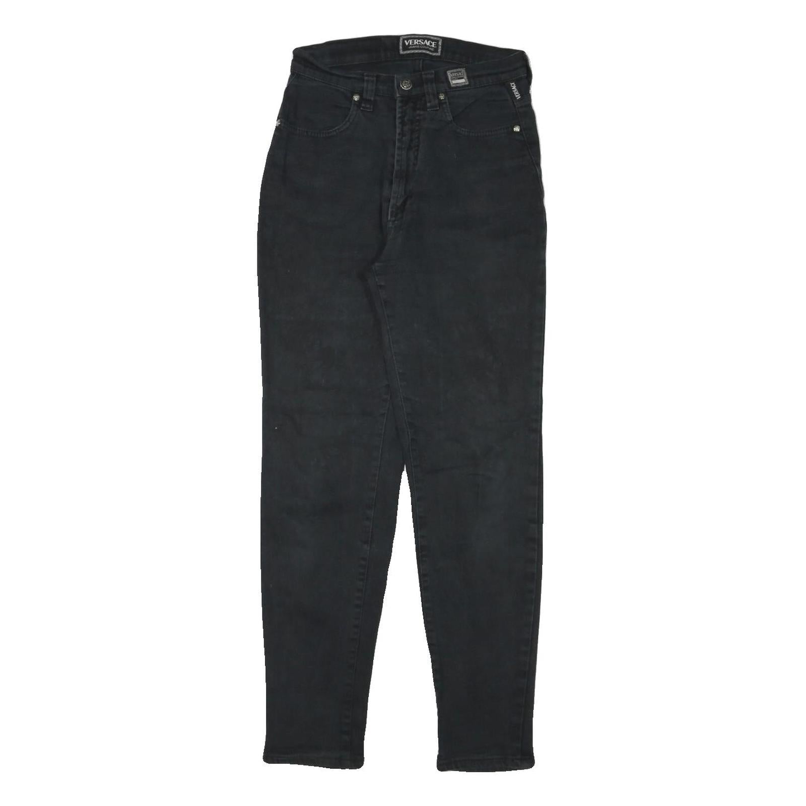 VERSACE JEANS COUTURE Womens Jeans Black Slim Skinny Denim W25 L28 Fashion