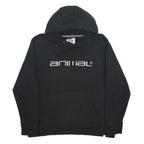 ANIMAL Womens Black Hoodie UK 14 Cotton Blend Pullover Casual Sweatshirt