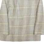 YOUR SIXTH SENSE Womens Brown & Beige Wool Check Button Jacket M Woven Tailored