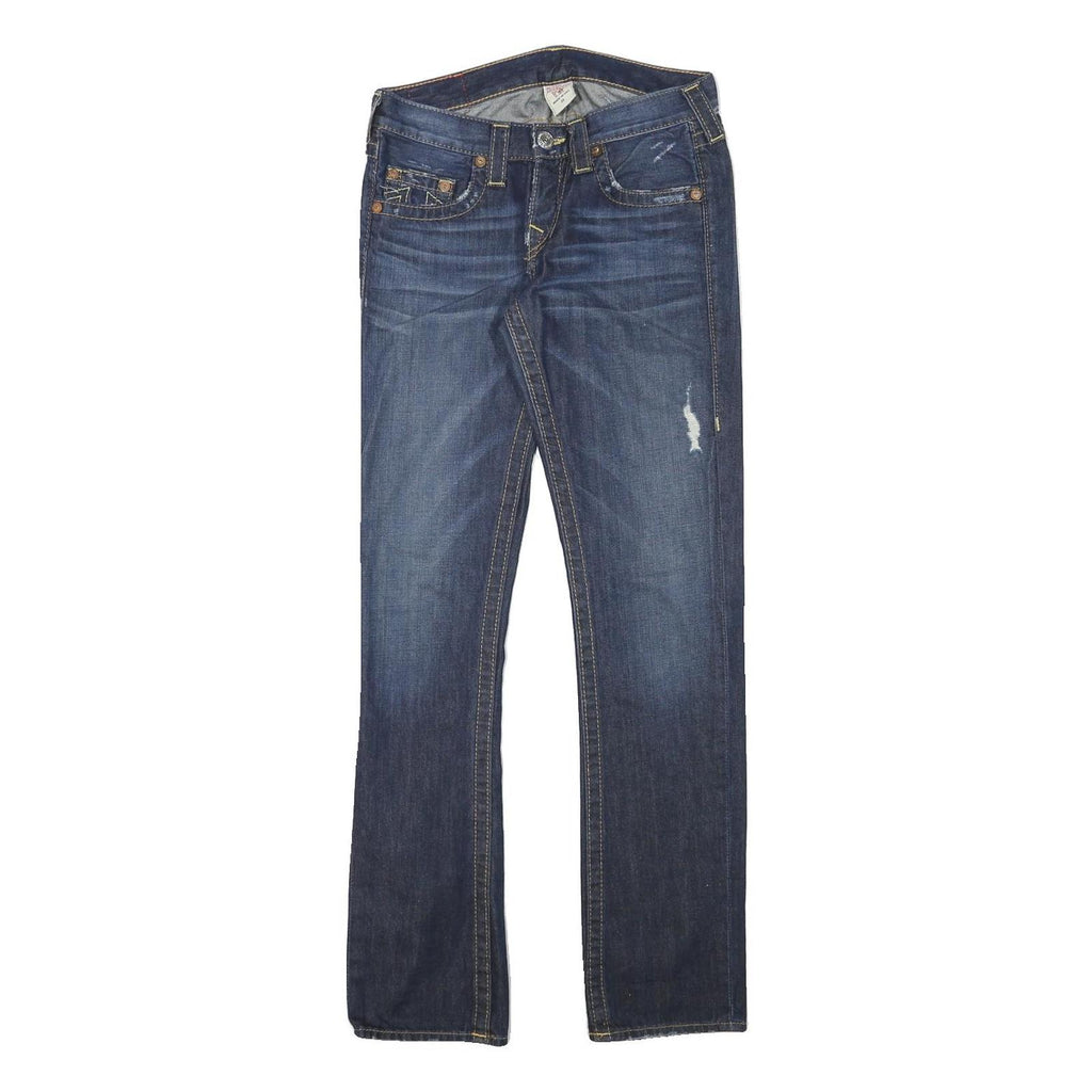 TRUE RELIGION Womens Jeans Blue Slim Skinny Denim Light W28 L31 Classic Zip