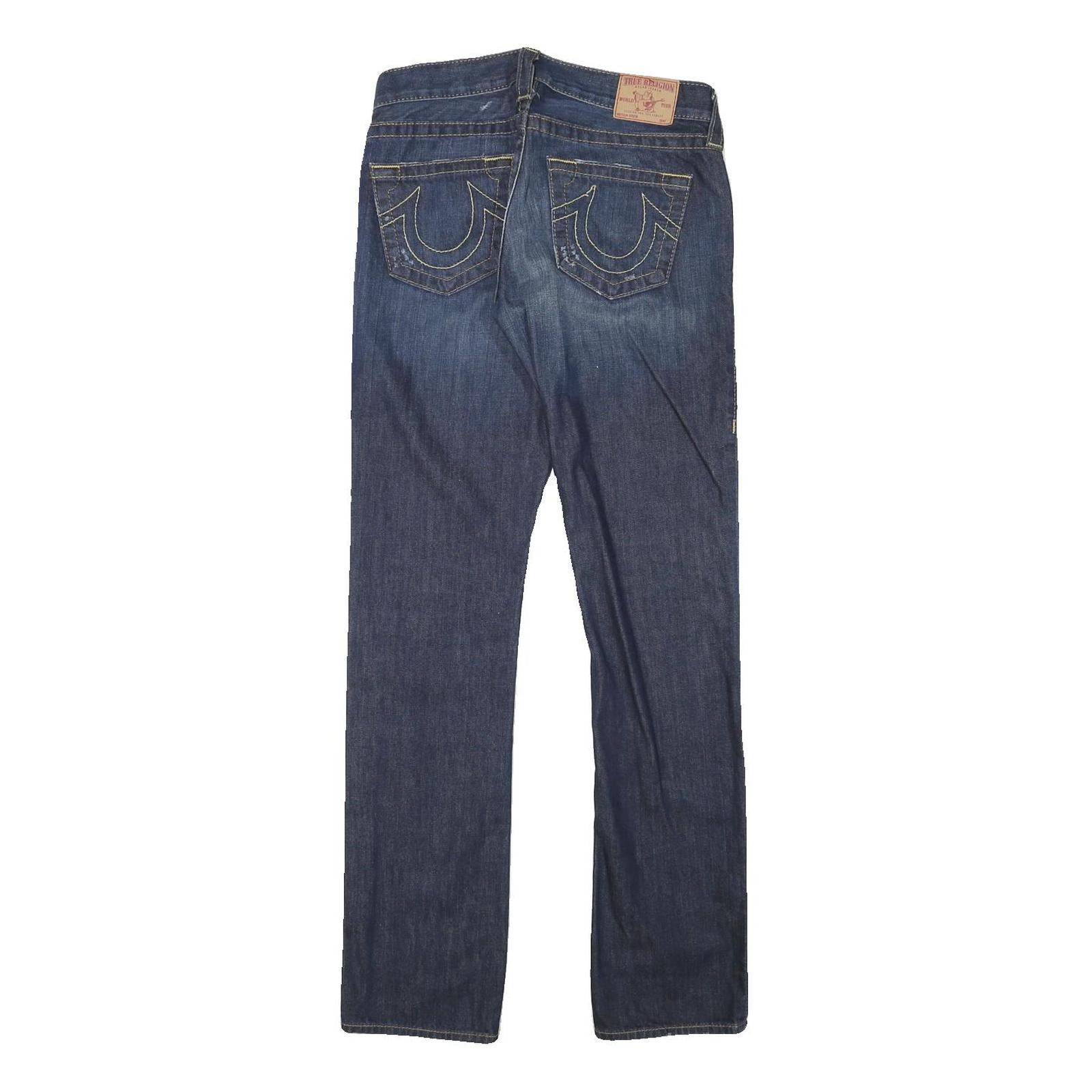 TRUE RELIGION Womens Jeans Blue Slim Skinny Denim Light W28 L31 Classic Zip