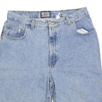 IUO Mens Denim Blue Casual Shorts M W30 Cotton Blend Relaxed Fit