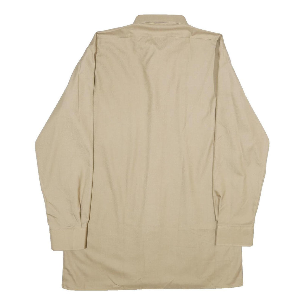 J. MEDER-WATER AG Mens Beige Cotton Blend Shirt XL Classic Fit Long Sleeve