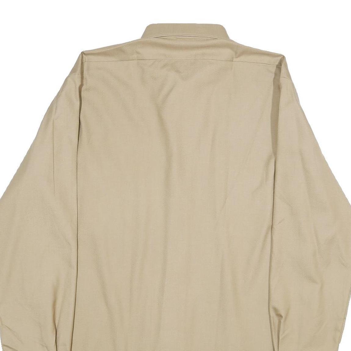 J. MEDER-WATER AG Mens Beige Cotton Blend Shirt XL Classic Fit Long Sleeve