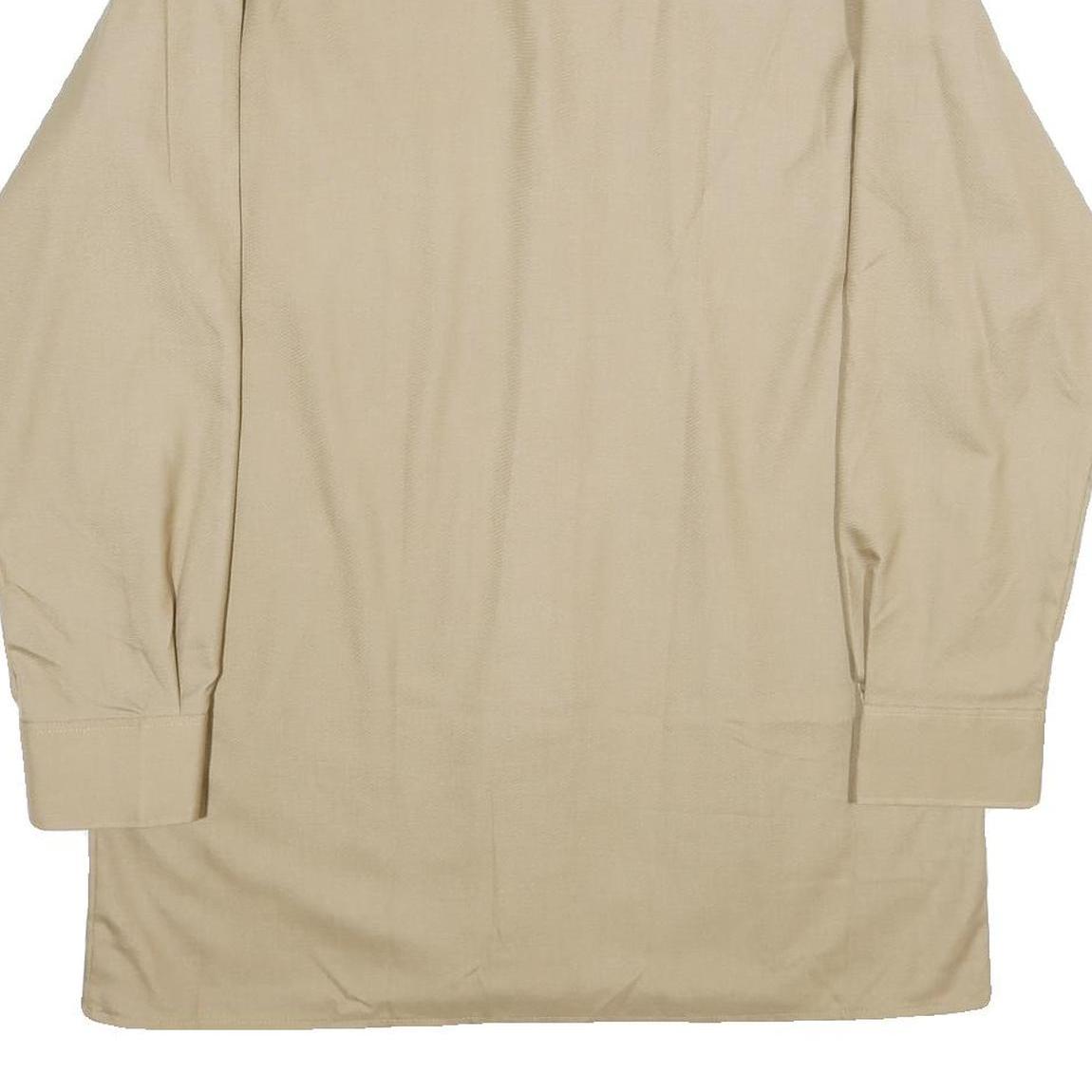 J. MEDER-WATER AG Mens Beige Cotton Blend Shirt XL Classic Fit Long Sleeve