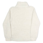 CALVIN KLEIN Womens White Plain Pullover Crew Neck Jumper S Soft Warm