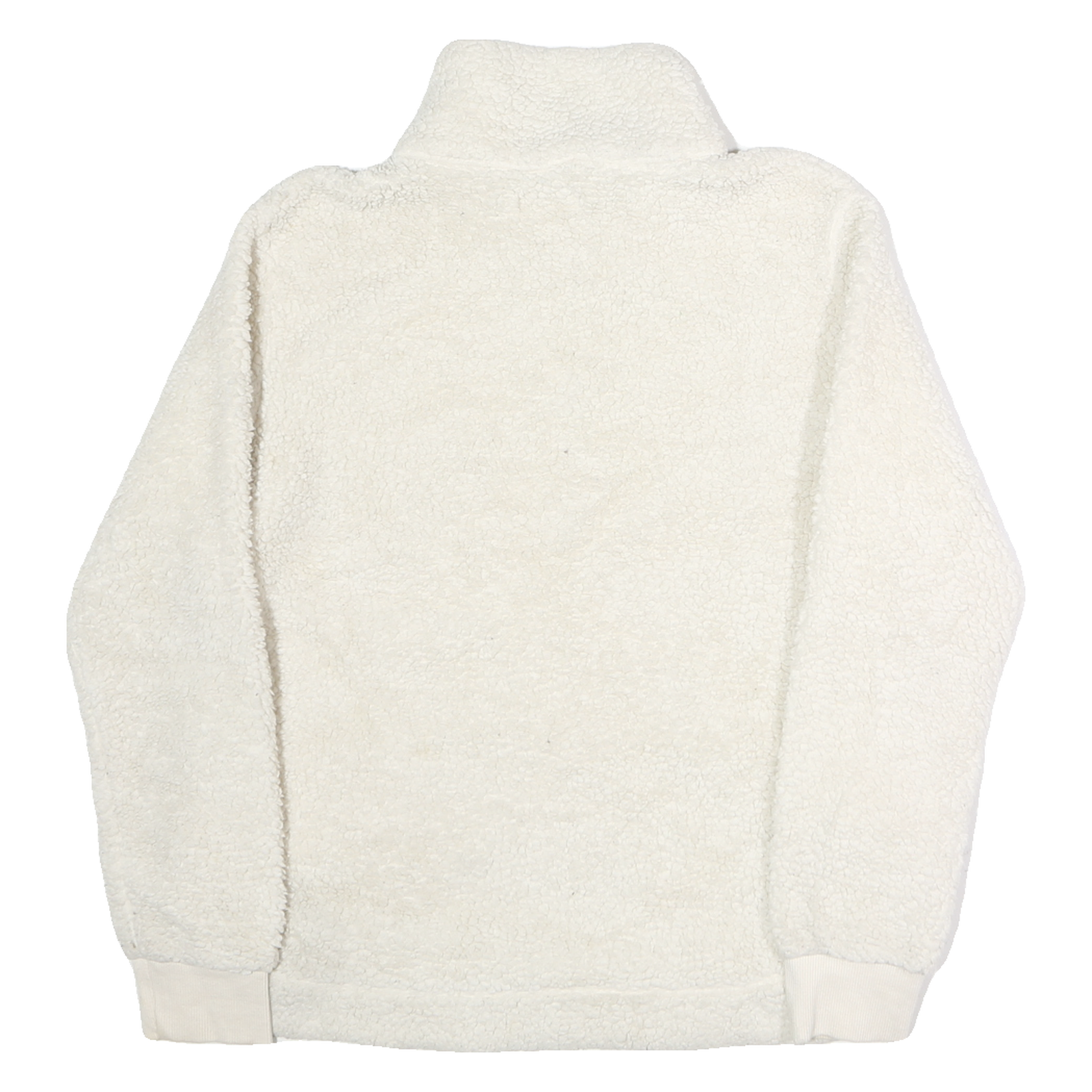 CALVIN KLEIN Womens White Plain Pullover Crew Neck Jumper S Soft Warm