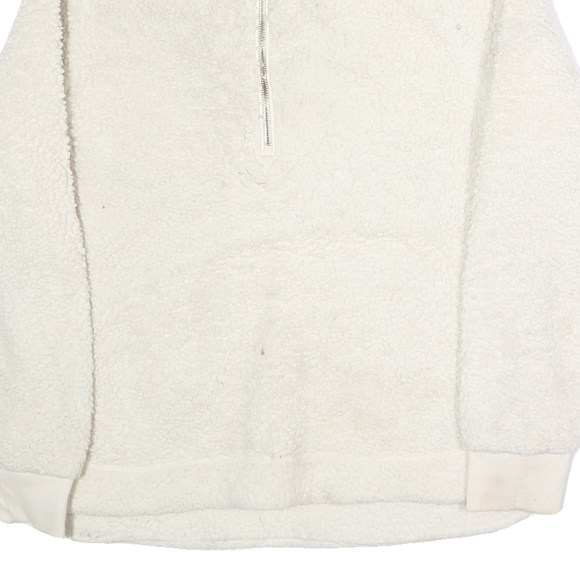 CALVIN KLEIN Womens White Plain Pullover Crew Neck Jumper S Soft Warm