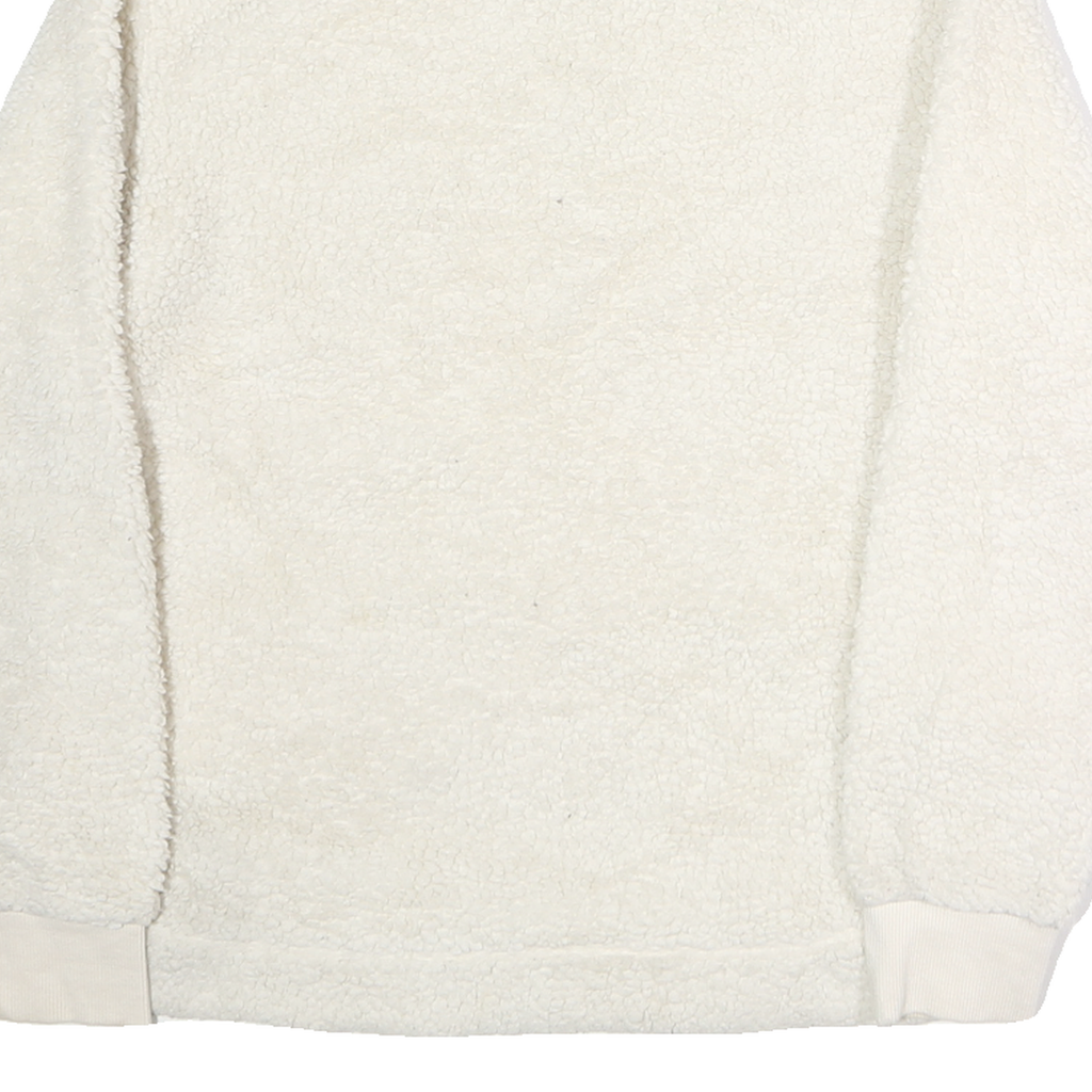 CALVIN KLEIN Womens White Plain Pullover Crew Neck Jumper S Soft Warm