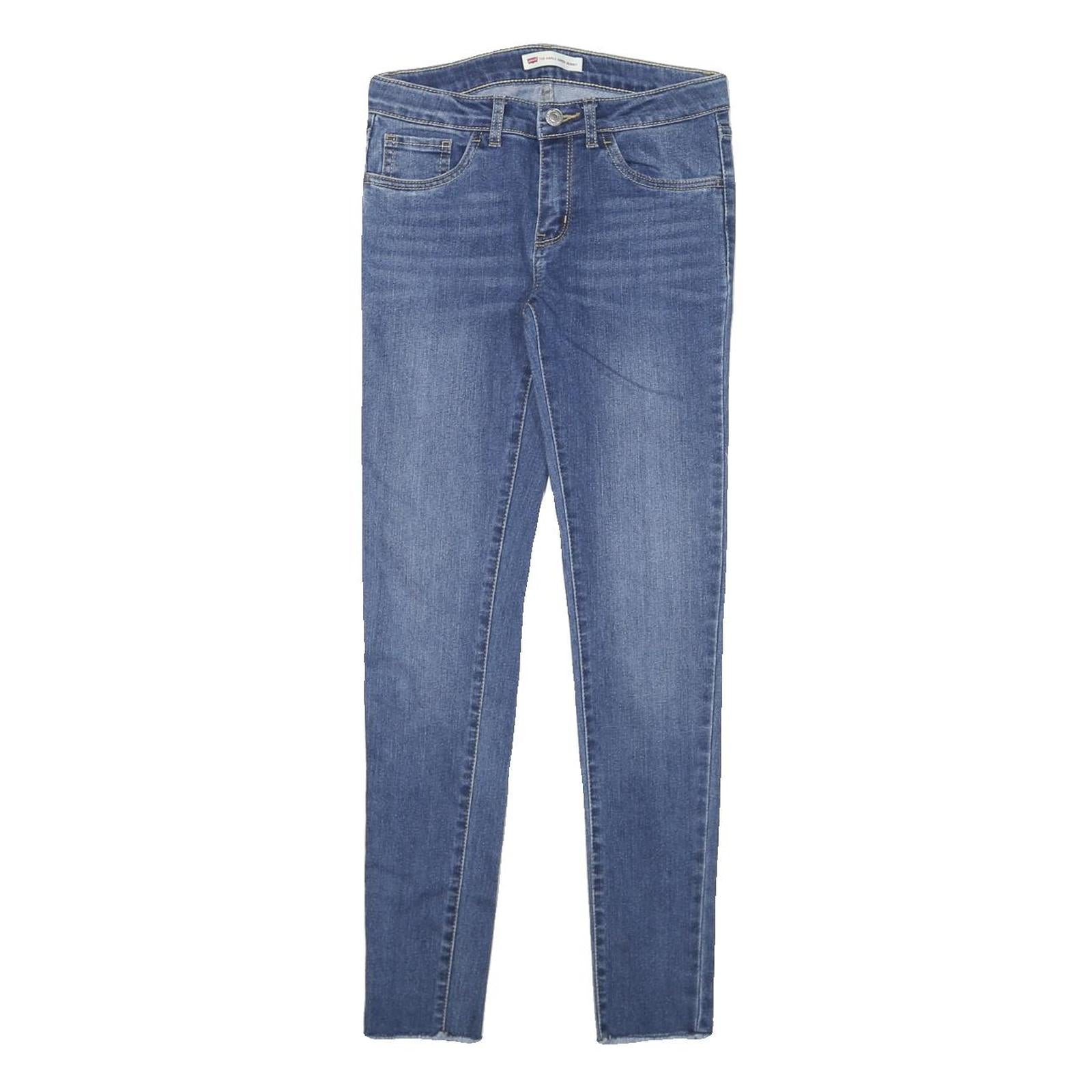 LEVI'S 710 Womens Jeans Blue Slim Skinny Denim Medium W25 L27 Stretch Zip