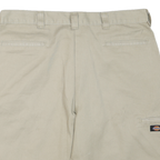 DICKIES Mens Shorts Beige Casual Plain XL W40 Polyester Blend Workwear