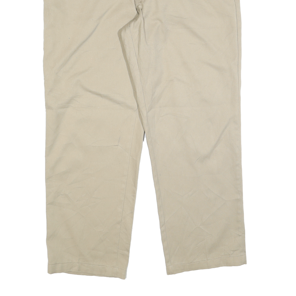 DICKIES Mens Regular Beige Cotton Blend Regular Fit Trousers W40 L30 Classic