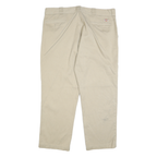DICKIES Mens Regular Beige Cotton Blend Regular Fit Trousers W40 L30 Classic