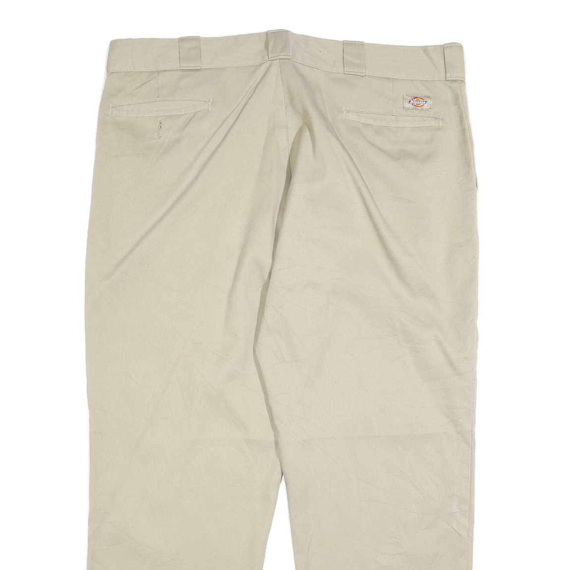 DICKIES Mens Regular Beige Cotton Blend Regular Fit Trousers W40 L30 Classic