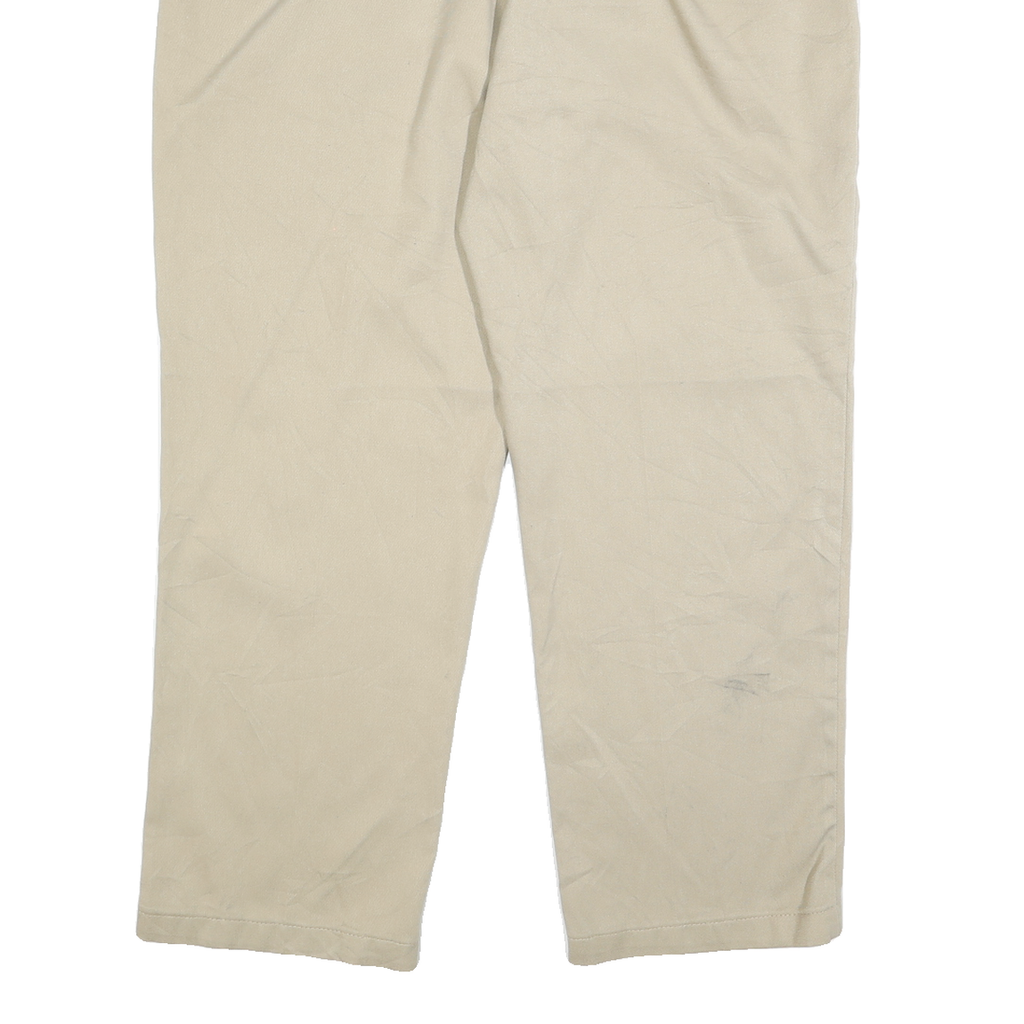 DICKIES Mens Regular Beige Cotton Blend Regular Fit Trousers W40 L30 Classic