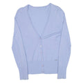 NAVYBOOT Womens Cardigan Blue V-Neck Tight Knit S