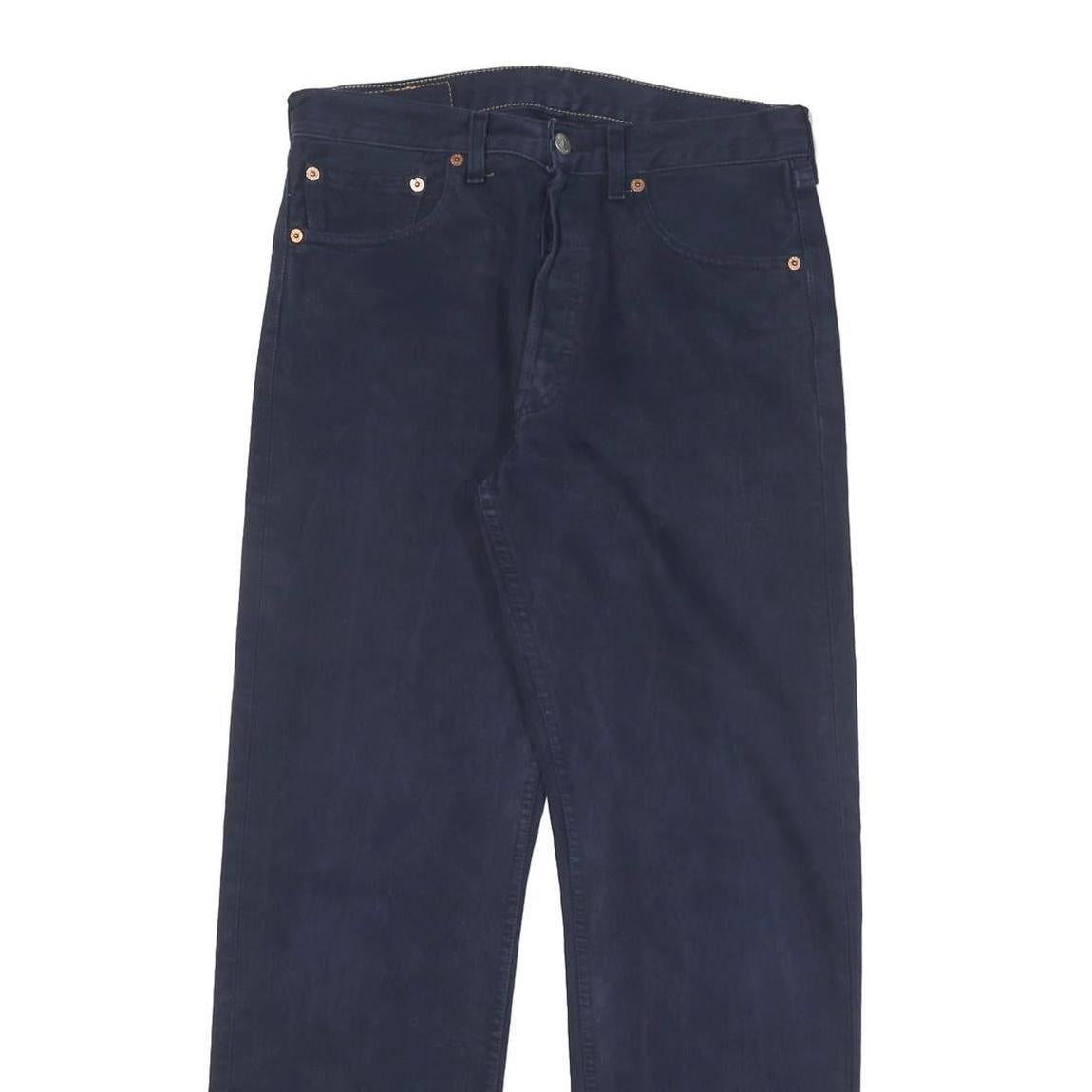 LEVI'S 501 Mens Jeans Blue Regular Straight Denim Raw W29 L29 Classic Button Fly