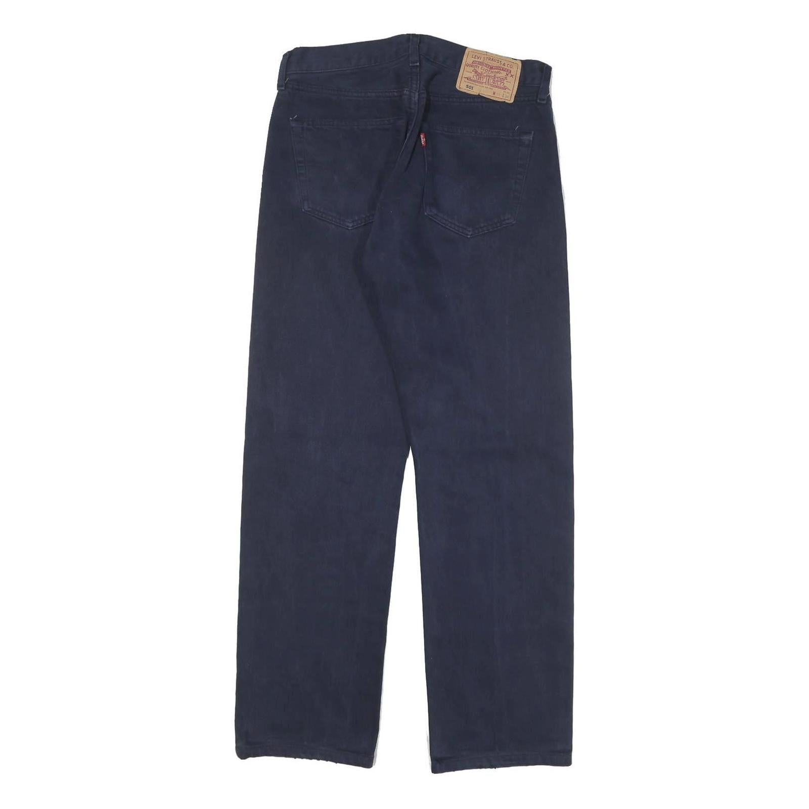 LEVI'S 501 Mens Jeans Blue Regular Straight Denim Raw W29 L29 Classic Button Fly