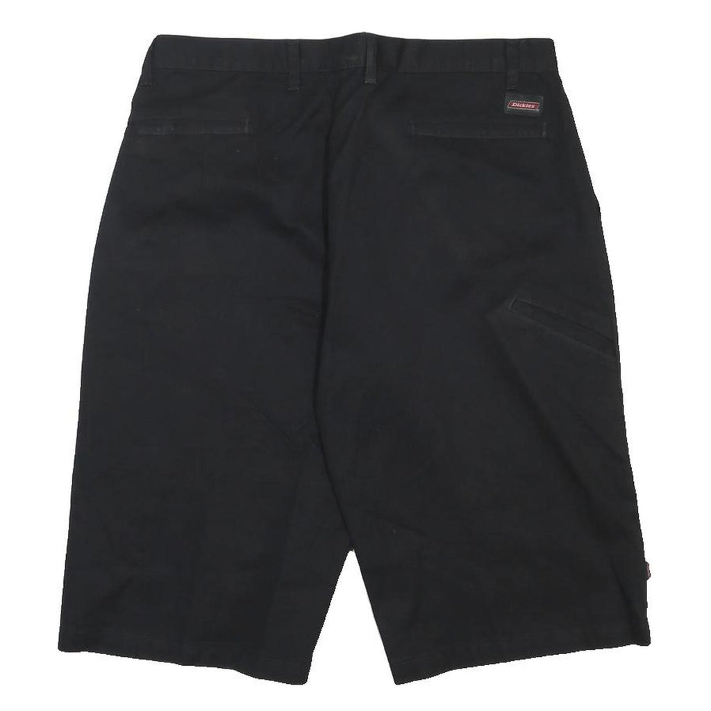 DICKIES Mens Black Casual Shorts L W36 Workwear Cotton Blend Comfortable