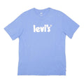 LEVI'S Mens Blue Cotton Blend T-Shirt M Short Sleeve Crew Neck Logo Print