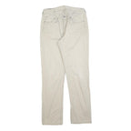 LEVI'S Mens Regular Fit Beige Cotton Blend Trousers W32 L34 Casual Zip Closure