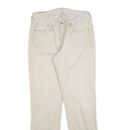 LEVI'S Mens Regular Fit Beige Cotton Blend Trousers W32 L34 Casual Zip Closure