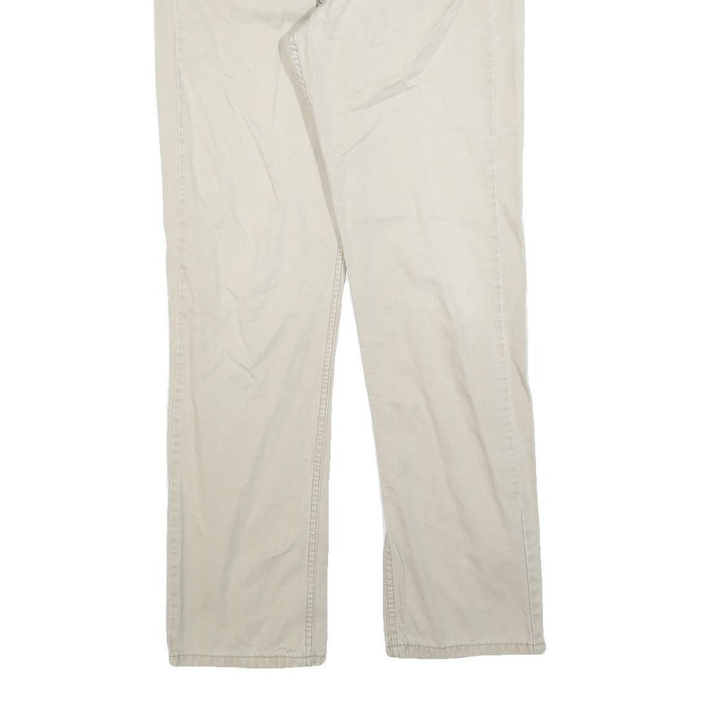 LEVI'S Mens Regular Fit Beige Cotton Blend Trousers W32 L34 Casual Zip Closure