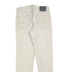 LEVI'S Mens Regular Fit Beige Cotton Blend Trousers W32 L34 Casual Zip Closure