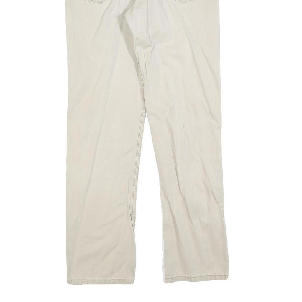 LEVI'S Mens Regular Fit Beige Cotton Blend Trousers W32 L34 Casual Zip Closure