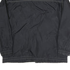 Mens Black Grey Contrast Polyester Blend Zip Jacket XL Plain Casual Wear