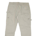 CARHARTT Mens Beige Regular Fit Cargo Denim Jeans W38 L31 Workwear