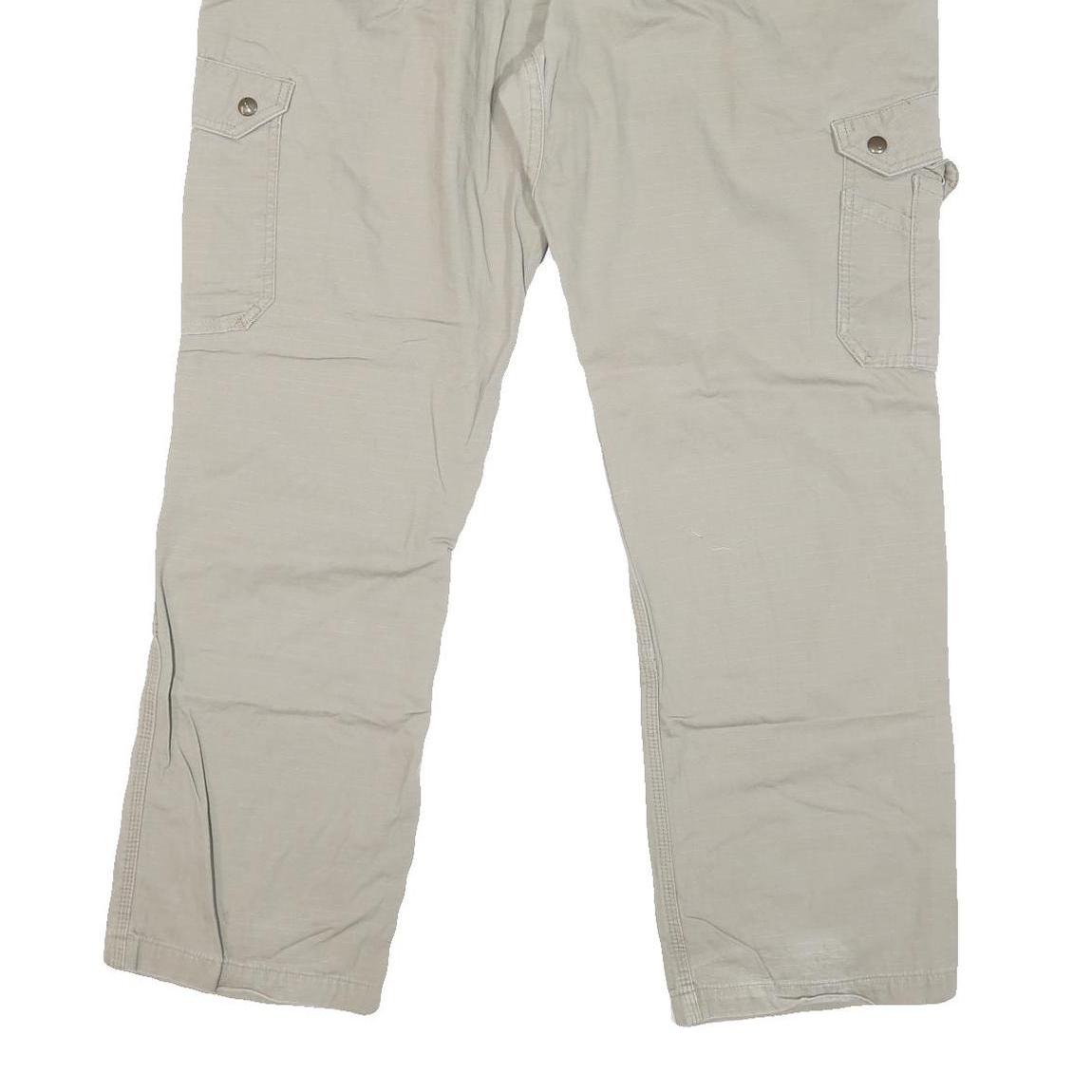 CARHARTT Mens Beige Regular Fit Cargo Denim Jeans W38 L31 Workwear