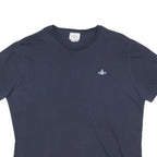 VIVIENNE WESTWOOD Mens Navy Blue Graphic T-Shirt XL Short Sleeve Crew Neck