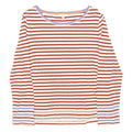 WHITE STUFF Womens Rust & White Striped Long Sleeve Crew Neck T-Shirt UK 12