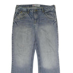 IDENTIC Mens Light Blue Regular Fit Straight Leg Denim Jeans W36 L31 Zip Closure