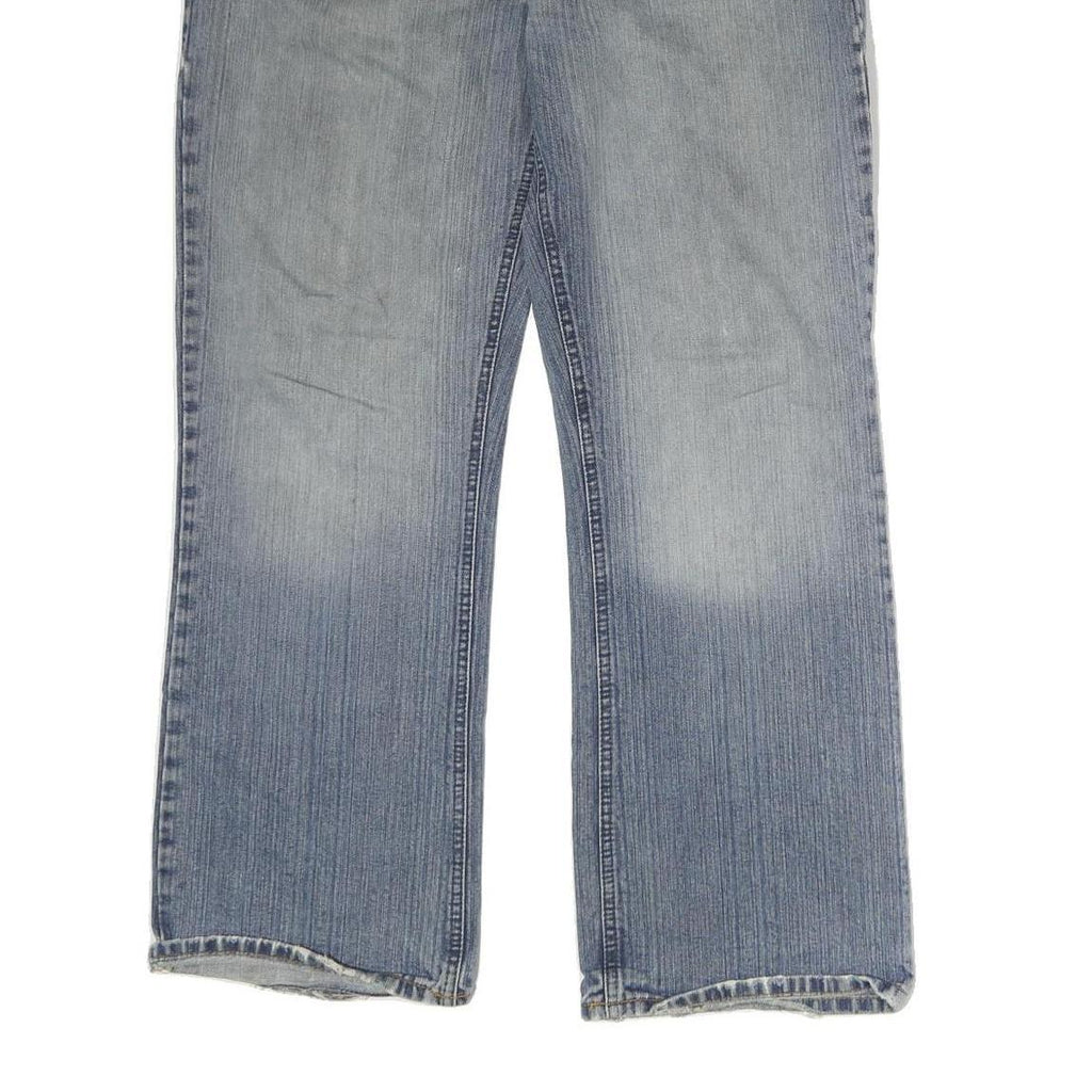 IDENTIC Mens Light Blue Regular Fit Straight Leg Denim Jeans W36 L31 Zip Closure