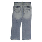 IDENTIC Mens Light Blue Regular Fit Straight Leg Denim Jeans W36 L31 Zip Closure