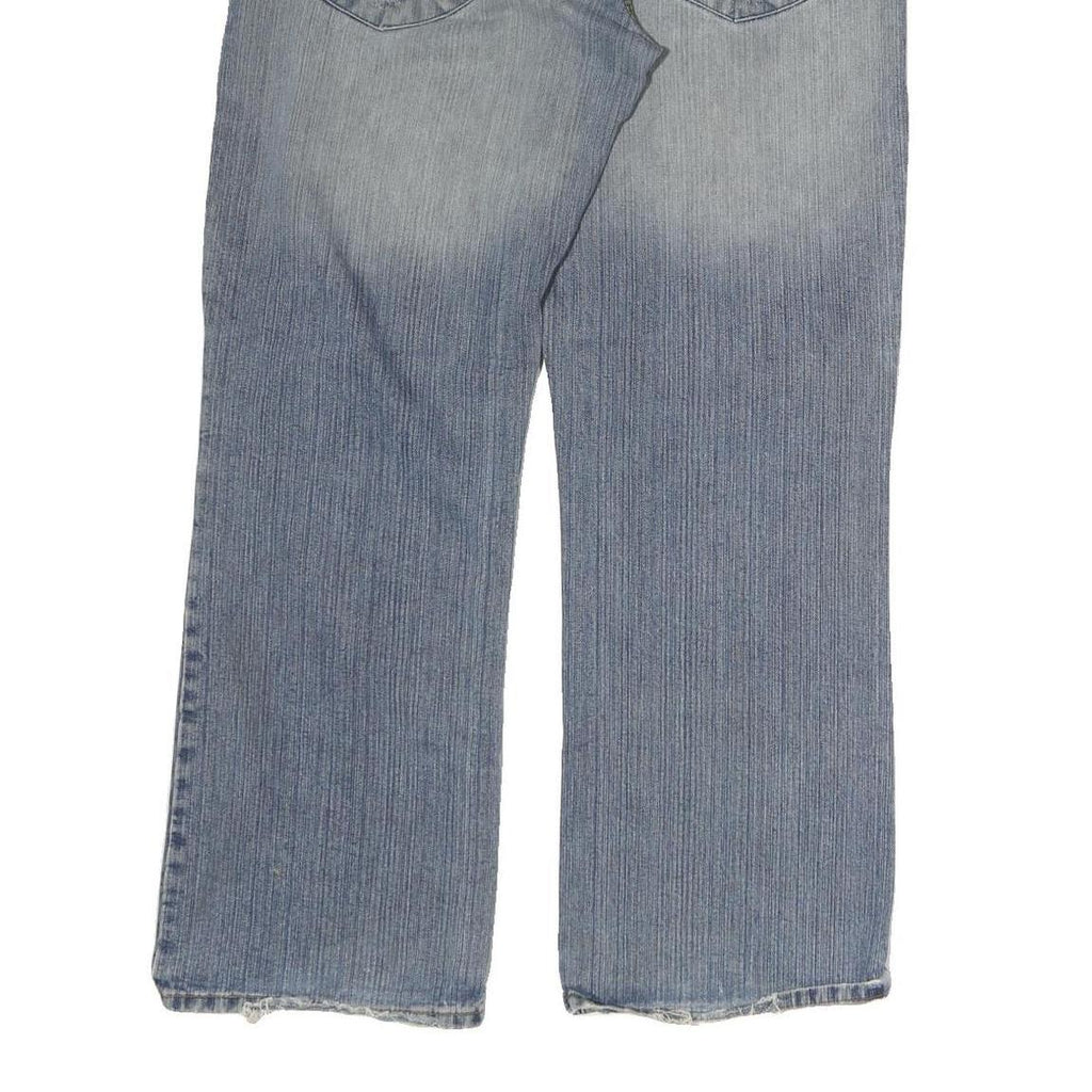 IDENTIC Mens Light Blue Regular Fit Straight Leg Denim Jeans W36 L31 Zip Closure